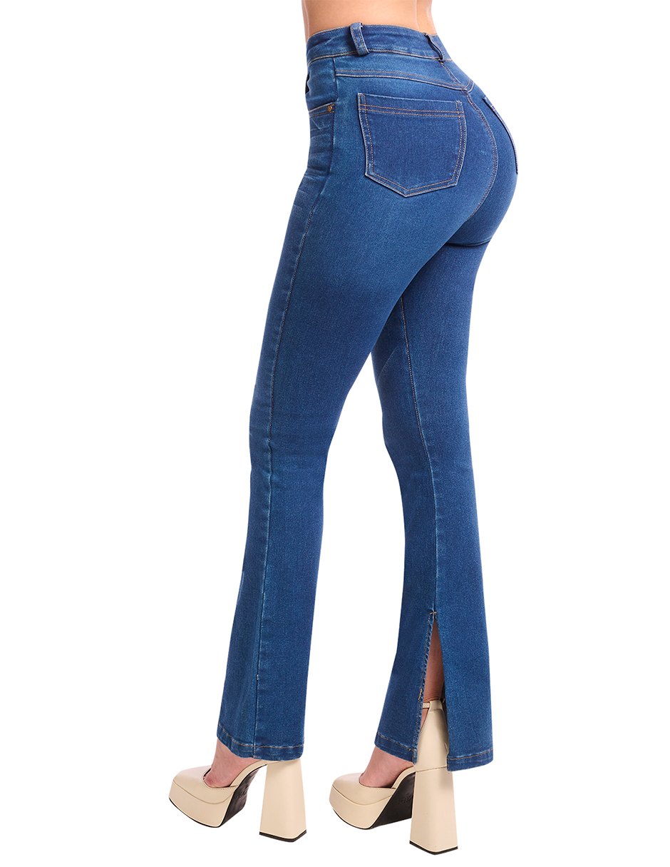 Foto 3 pulgar | Jeans Devendi Azul para Mujer
