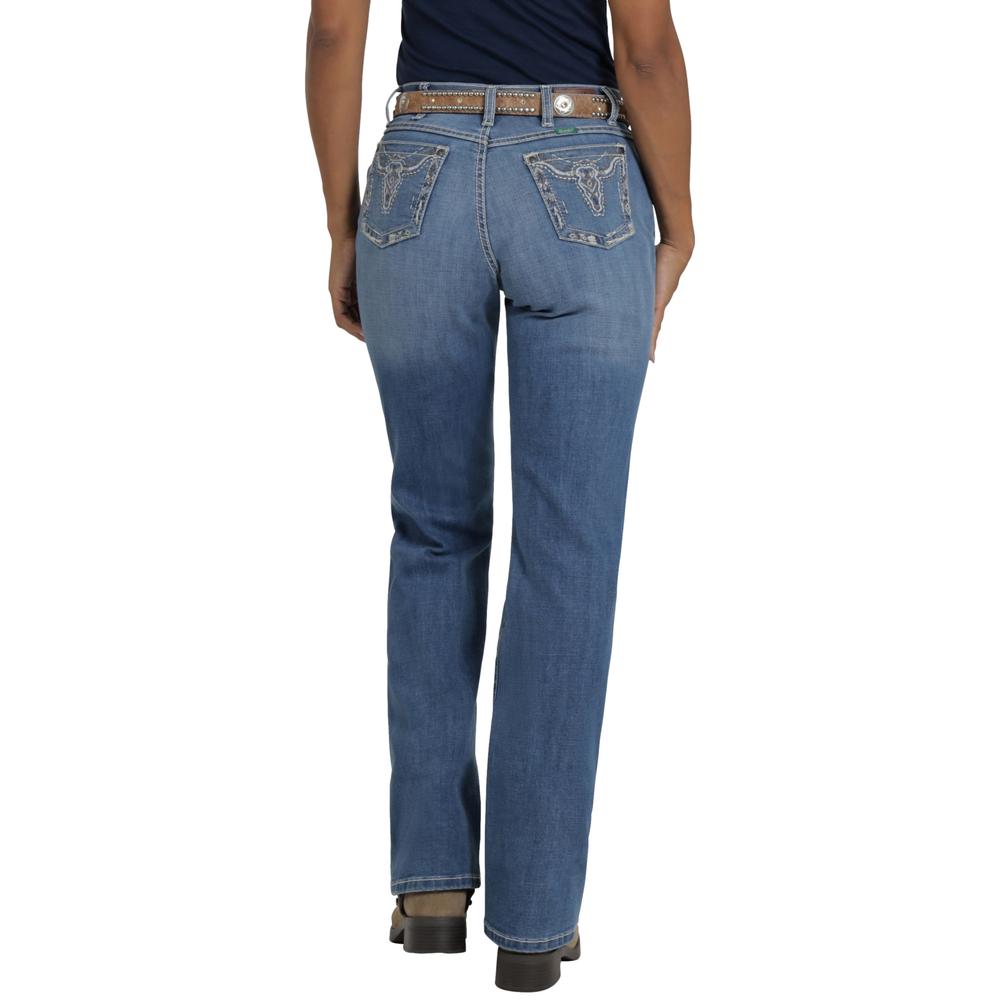 Foto 4 pulgar | Jeans Vaquero Wrangler Mujer Boot Cut 447 Azul