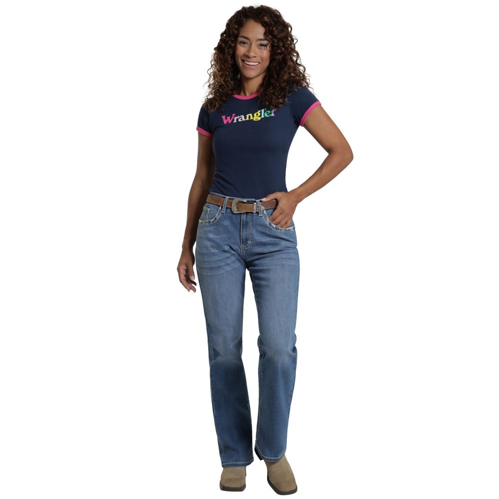 Foto 5 pulgar | Jeans Vaquero Wrangler Mujer Boot Cut 447 Azul
