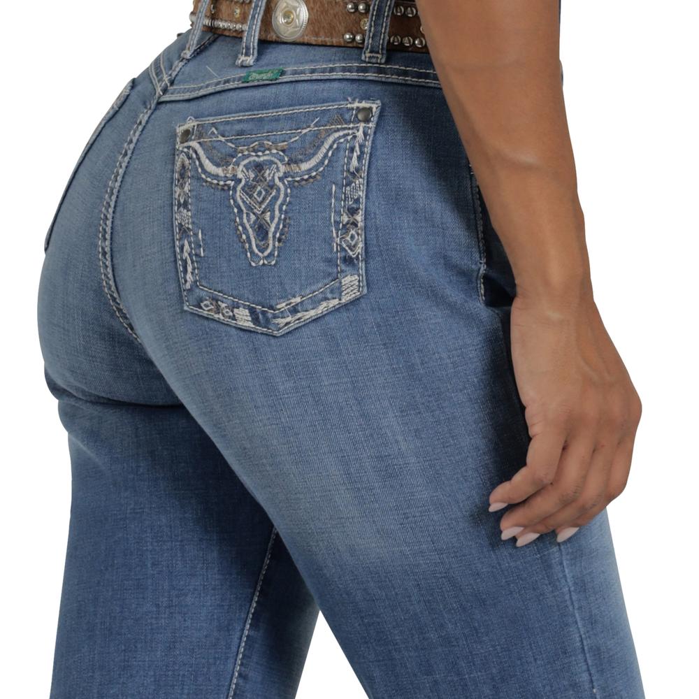 Foto 6 pulgar | Jeans Vaquero Wrangler Mujer Boot Cut 447 Azul