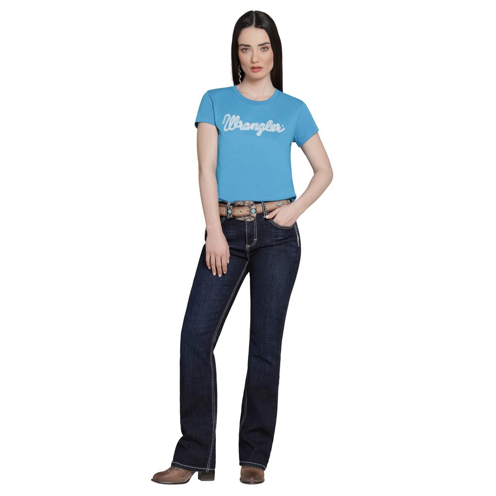 Foto 5 pulgar | Jeans Vaquero Wrangler Mujer Boot Cut 221 Azul