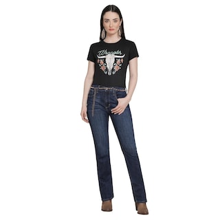 Foto 4 | Jeans Vaquero Wrangler Mujer Boot Cut 193 Azul