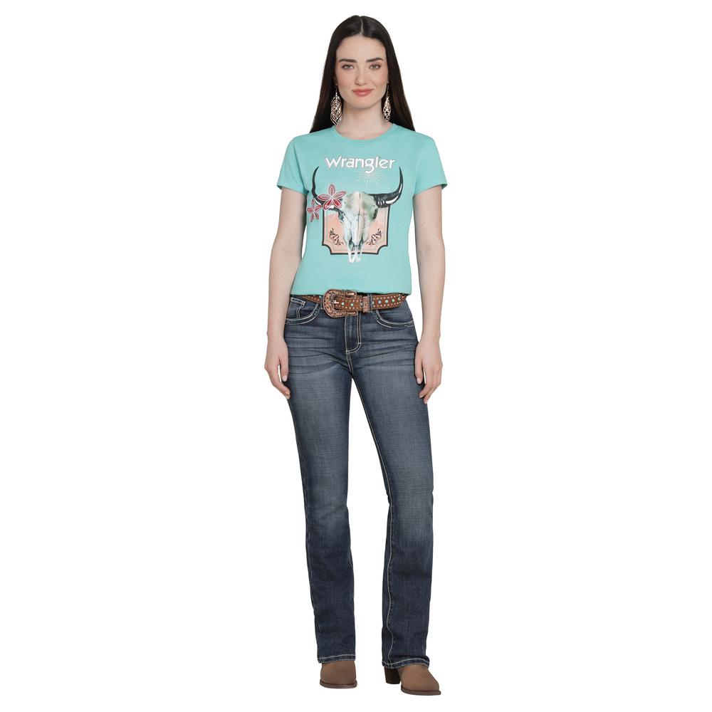 Foto 5 pulgar | Jeans Vaquero Wrangler Mujer Boot Cut 217 Azul