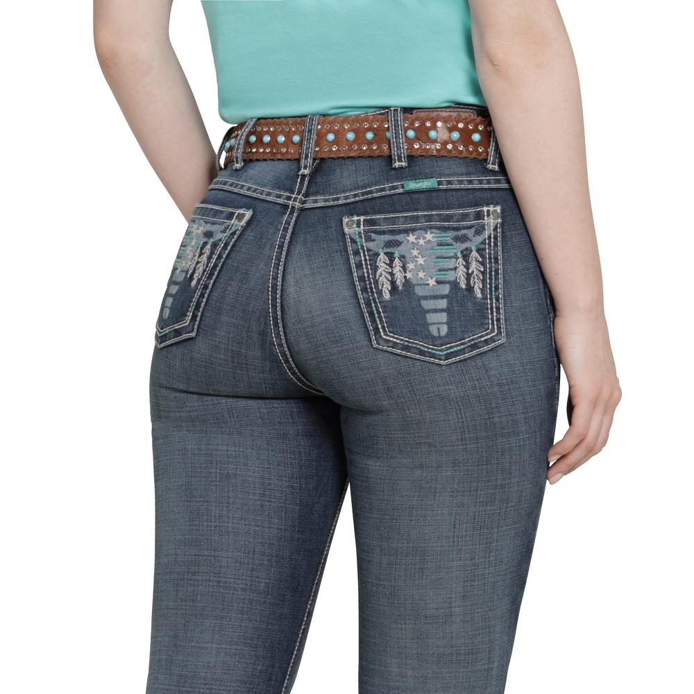 Foto 6 pulgar | Jeans Vaquero Wrangler Mujer Boot Cut 217 Azul