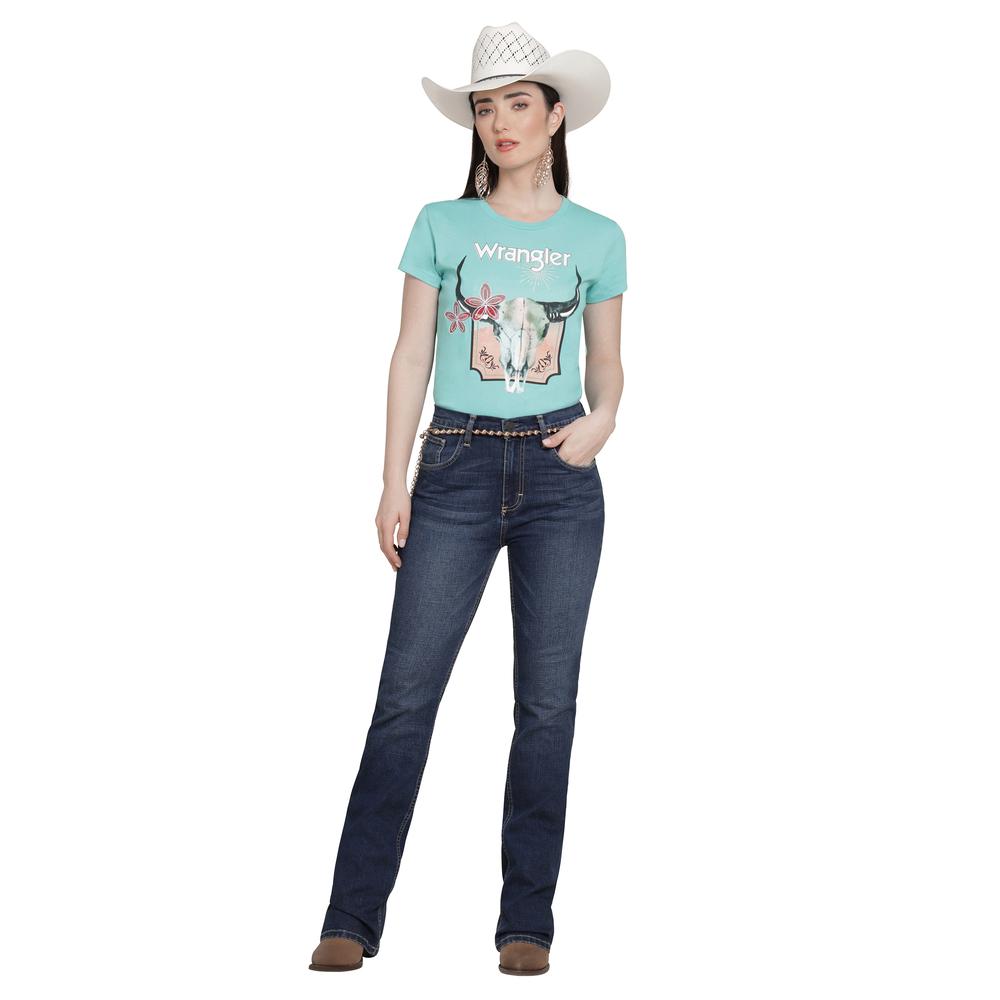 Foto 5 pulgar | Jeans Vaquero Wrangler Mujer Boot Cut 308 Azul