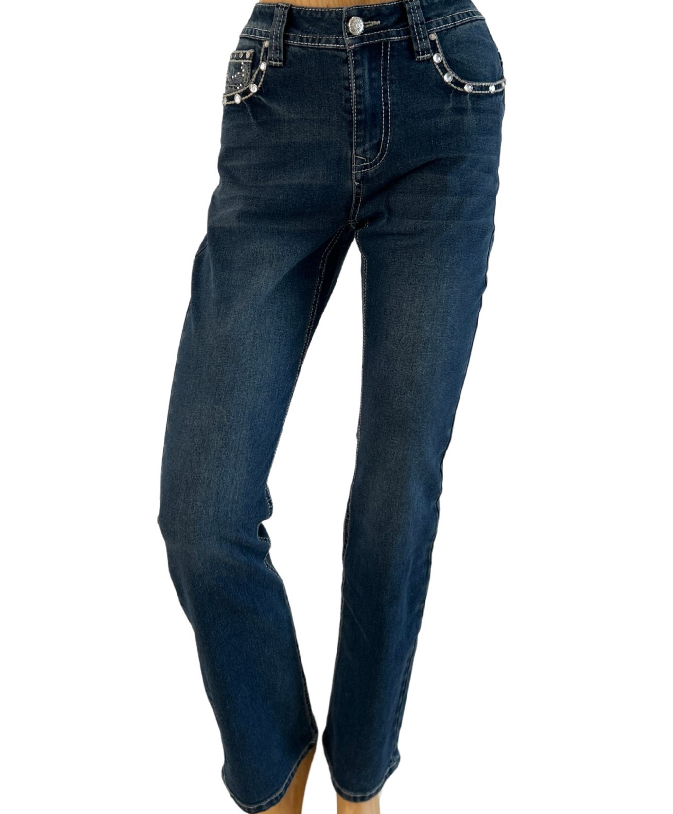 Pantalones McAllen Bordados Azul Claro para Mujer