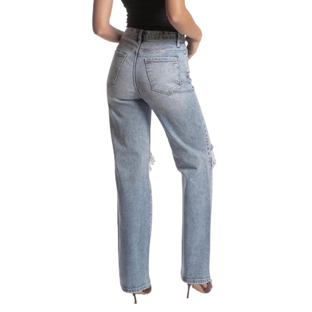 Foto 3 pulgar | Pantalón Wide Leg Mujer Balam Bl7107 Azul