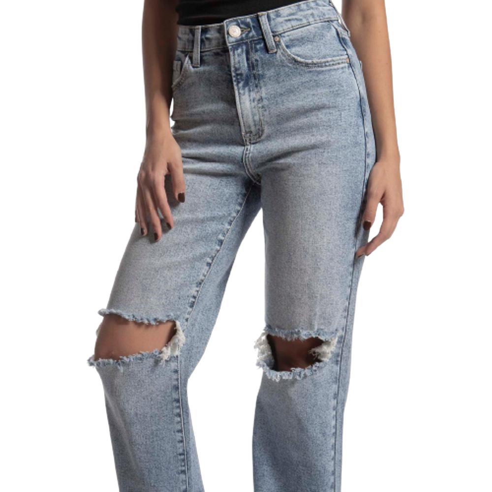 Foto 5 pulgar | Pantalón Wide Leg Mujer Balam Bl7107 Azul