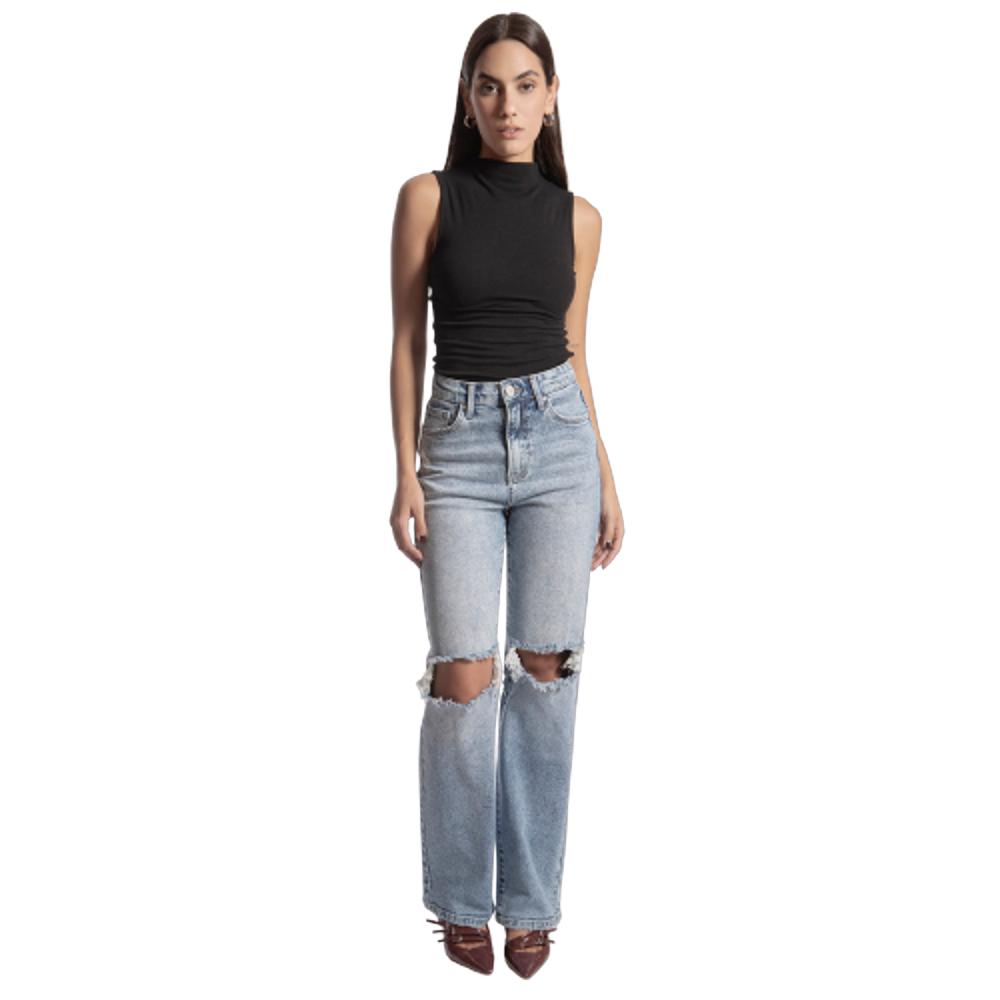 Foto 6 pulgar | Pantalón Wide Leg Mujer Balam Bl7107 Azul