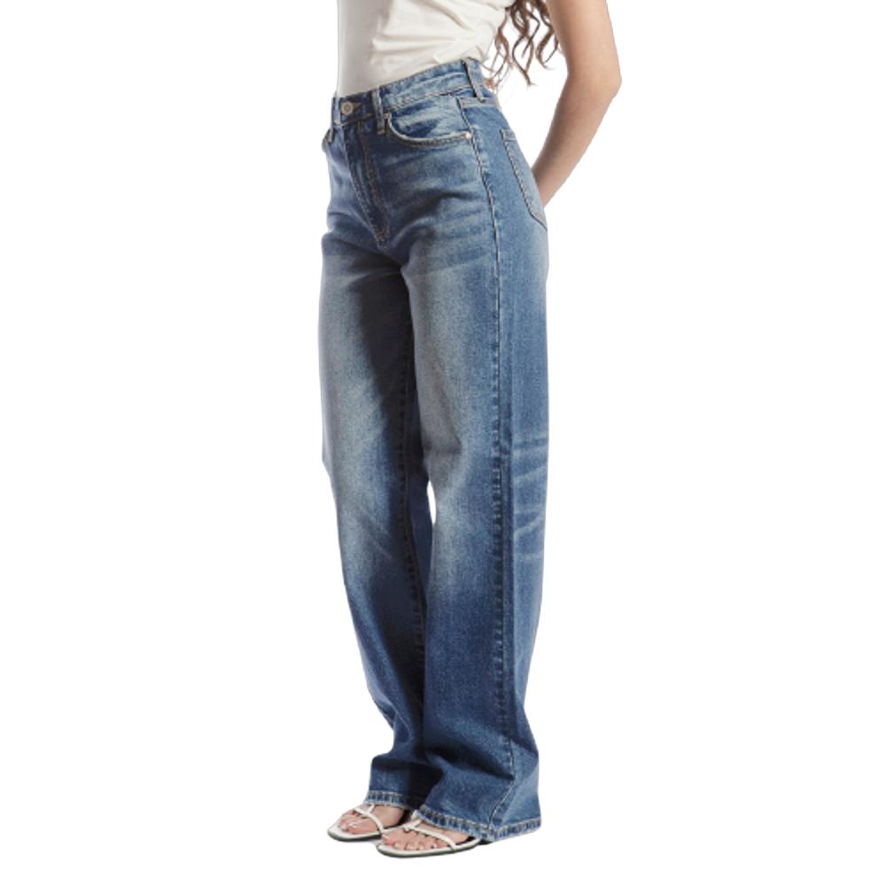 Foto 4 pulgar | Pantalón Wide Leg Mujer Balam Bl7096 Azul