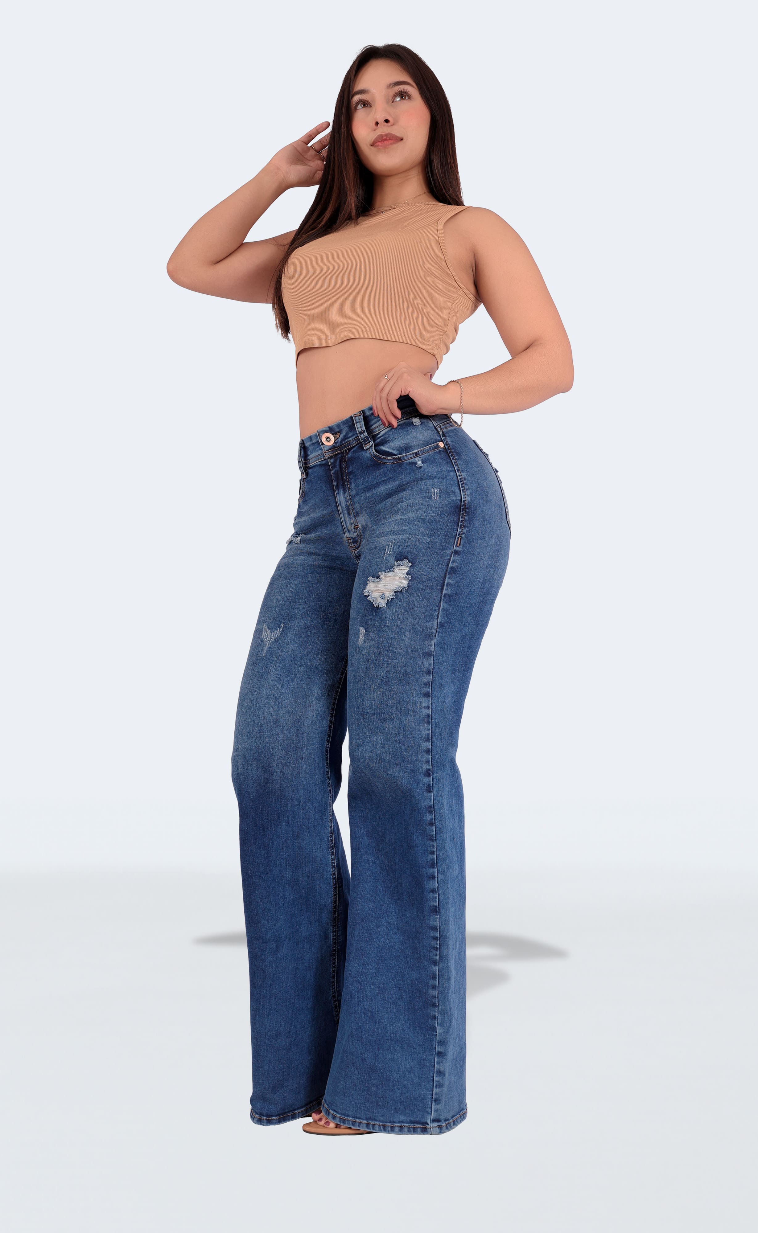 Foto 6 pulgar | Jeans Acampanados De Moda Para Mujer Sea Brazil