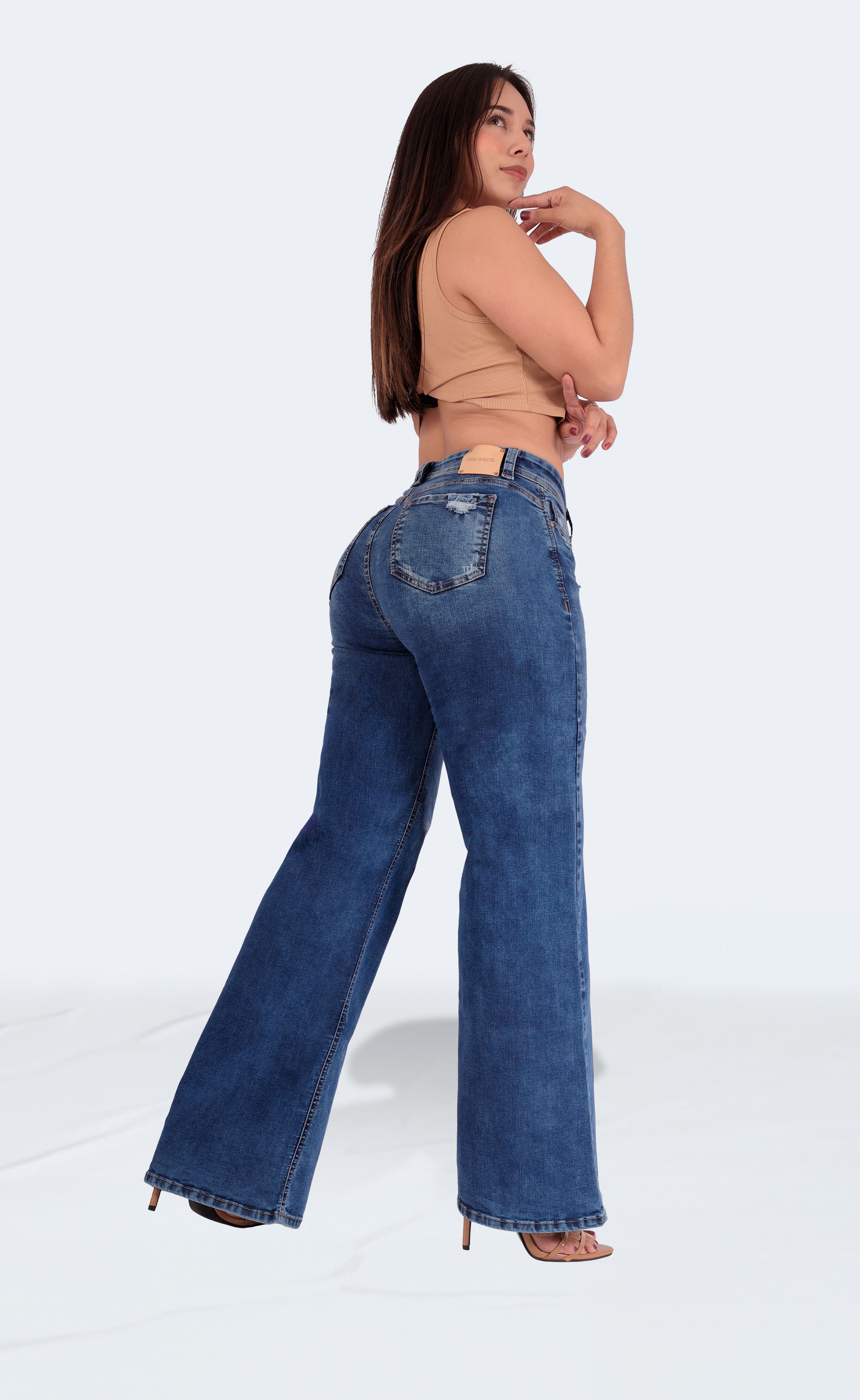 Foto 8 pulgar | Jeans Acampanados De Moda Para Mujer Sea Brazil
