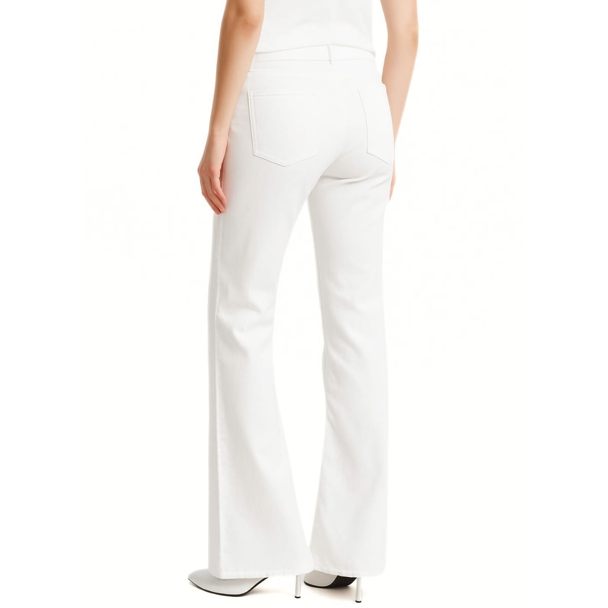 Foto 2 | Pantalón Bootcut Britos Jeans Mujer Mezclilla Blanco 025840