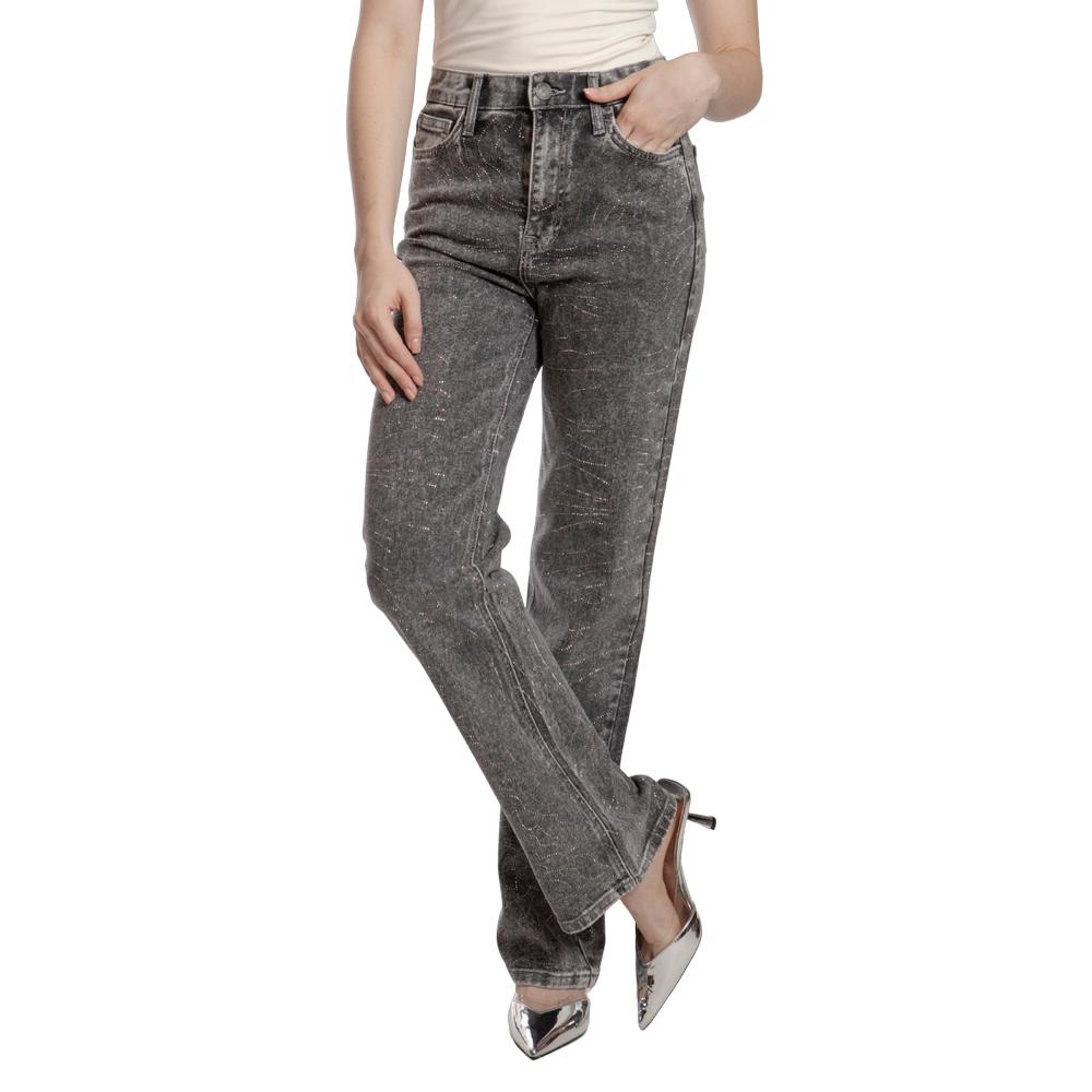 Foto 2 pulgar | Pantalón Wide Leg Mujer Balam Bl7168 Gris Oscuro
