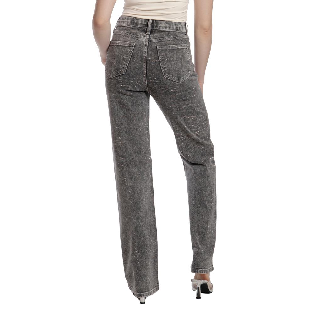 Foto 3 pulgar | Pantalón Wide Leg Mujer Balam Bl7168 Gris Oscuro