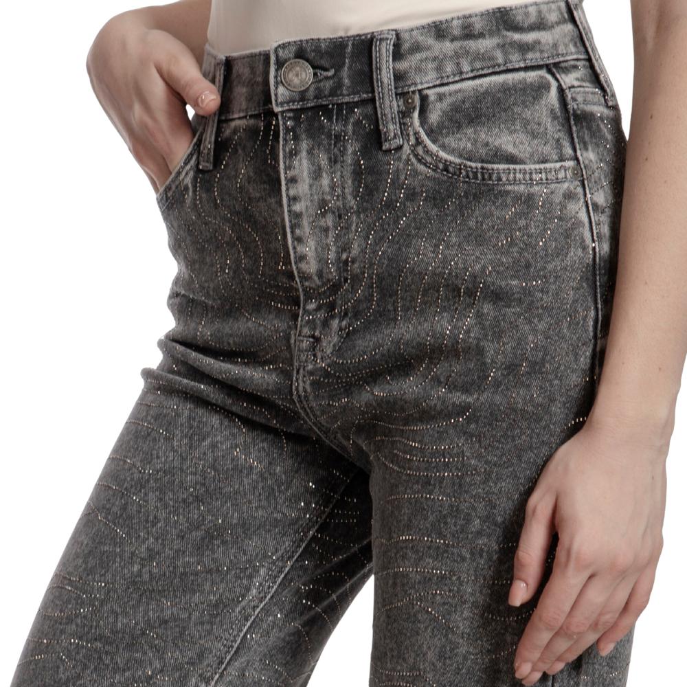 Foto 4 pulgar | Pantalón Wide Leg Mujer Balam Bl7168 Gris Oscuro