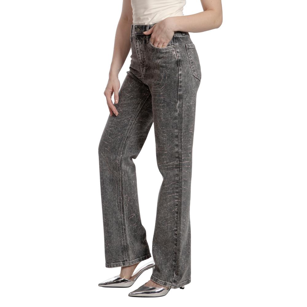 Foto 4 | Pantalón Wide Leg Mujer Balam Bl7168 Gris Oscuro