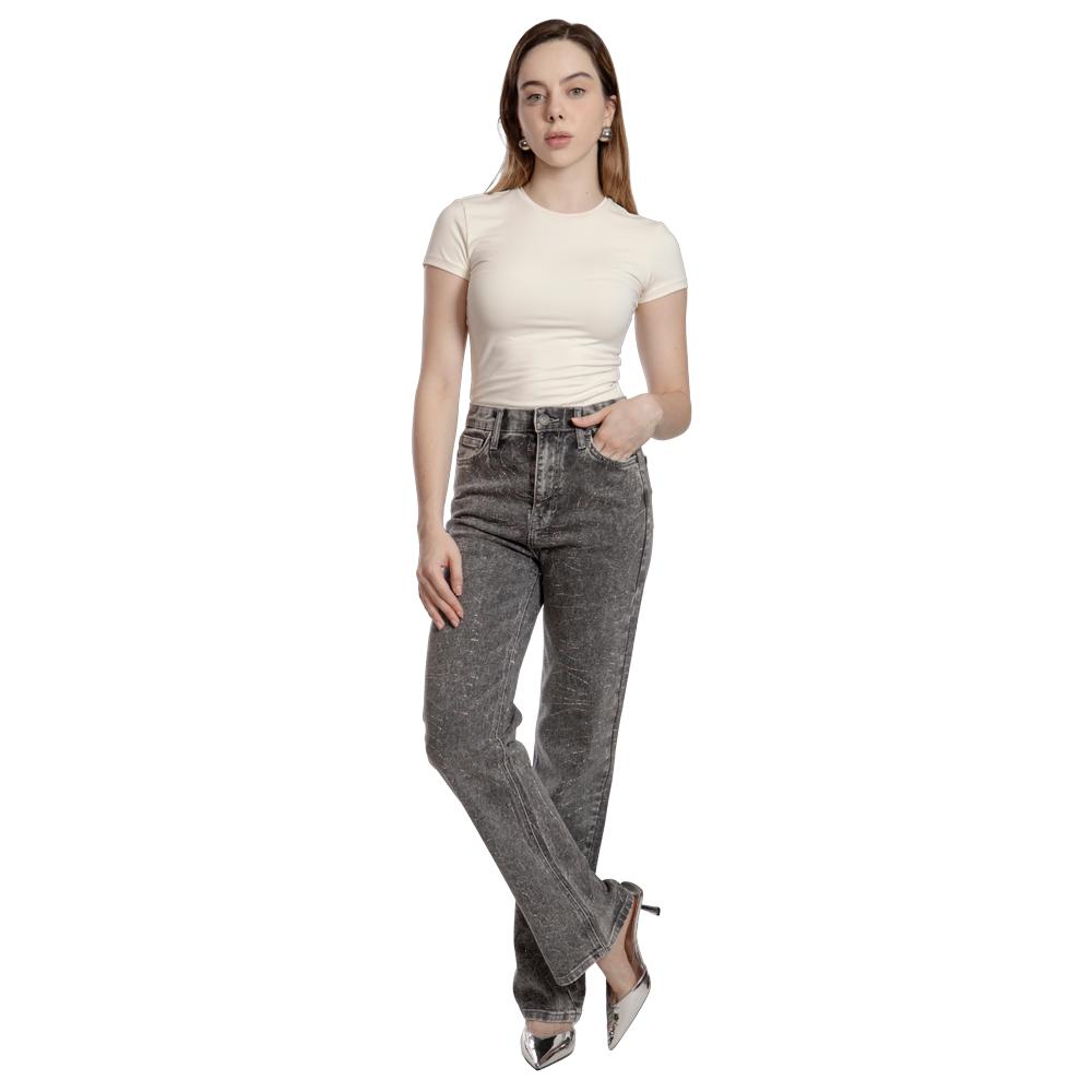 Foto 6 pulgar | Pantalón Wide Leg Mujer Balam Bl7168 Gris Oscuro