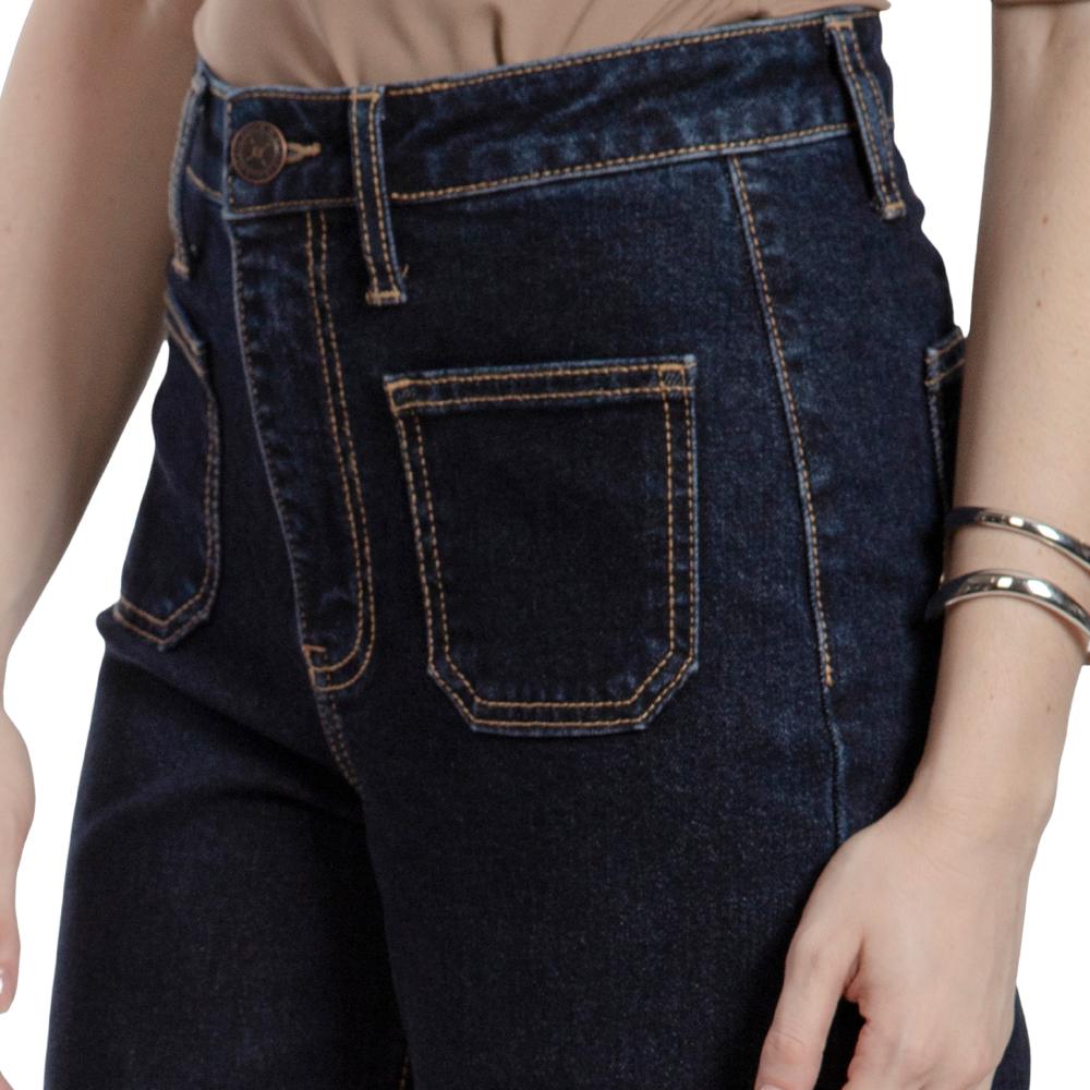 Foto 3 pulgar | Pantalón Culotte Mujer Balam Bl7232 Azul Oscuro