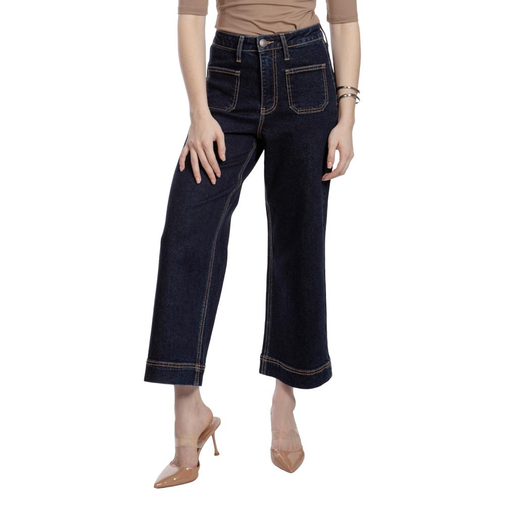 Foto 4 pulgar | Pantalón Culotte Mujer Balam Bl7232 Azul Oscuro