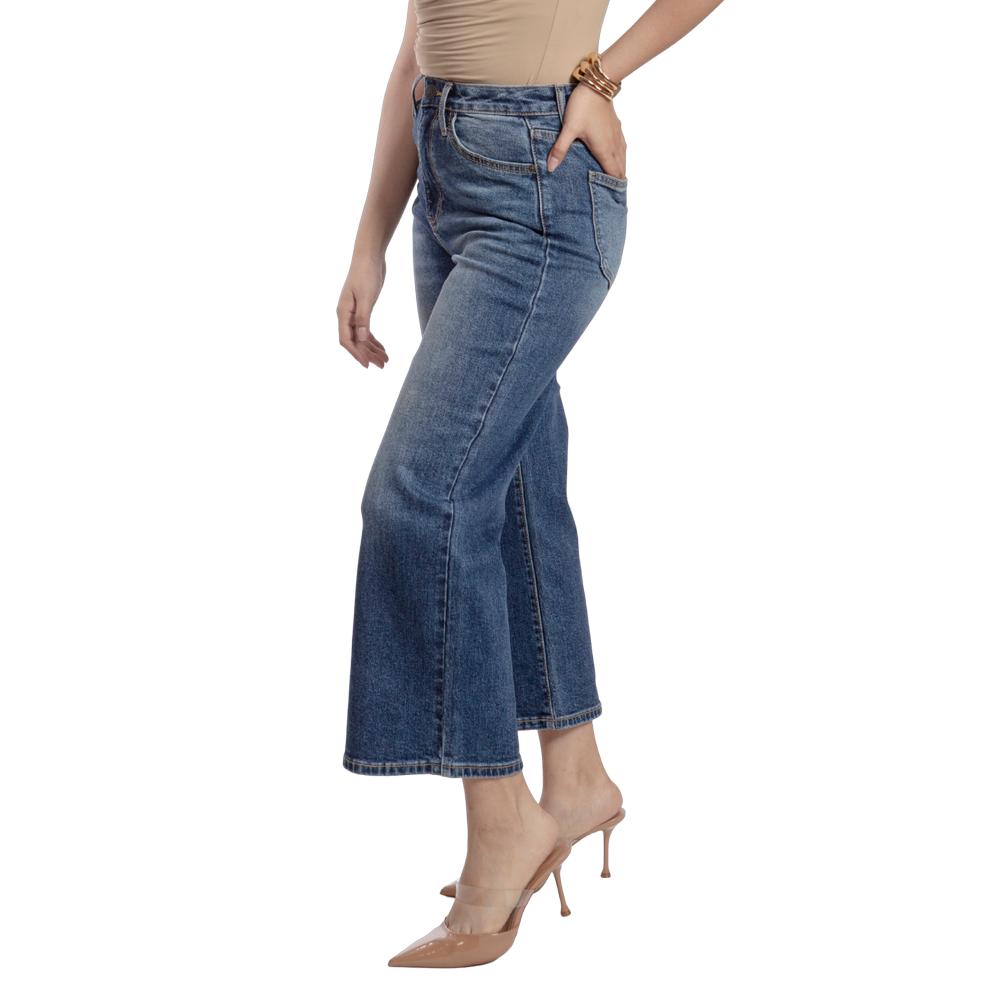 Foto 4 pulgar | Pantalón Culotte Mujer Balam Bl7235 Azul Oscuro