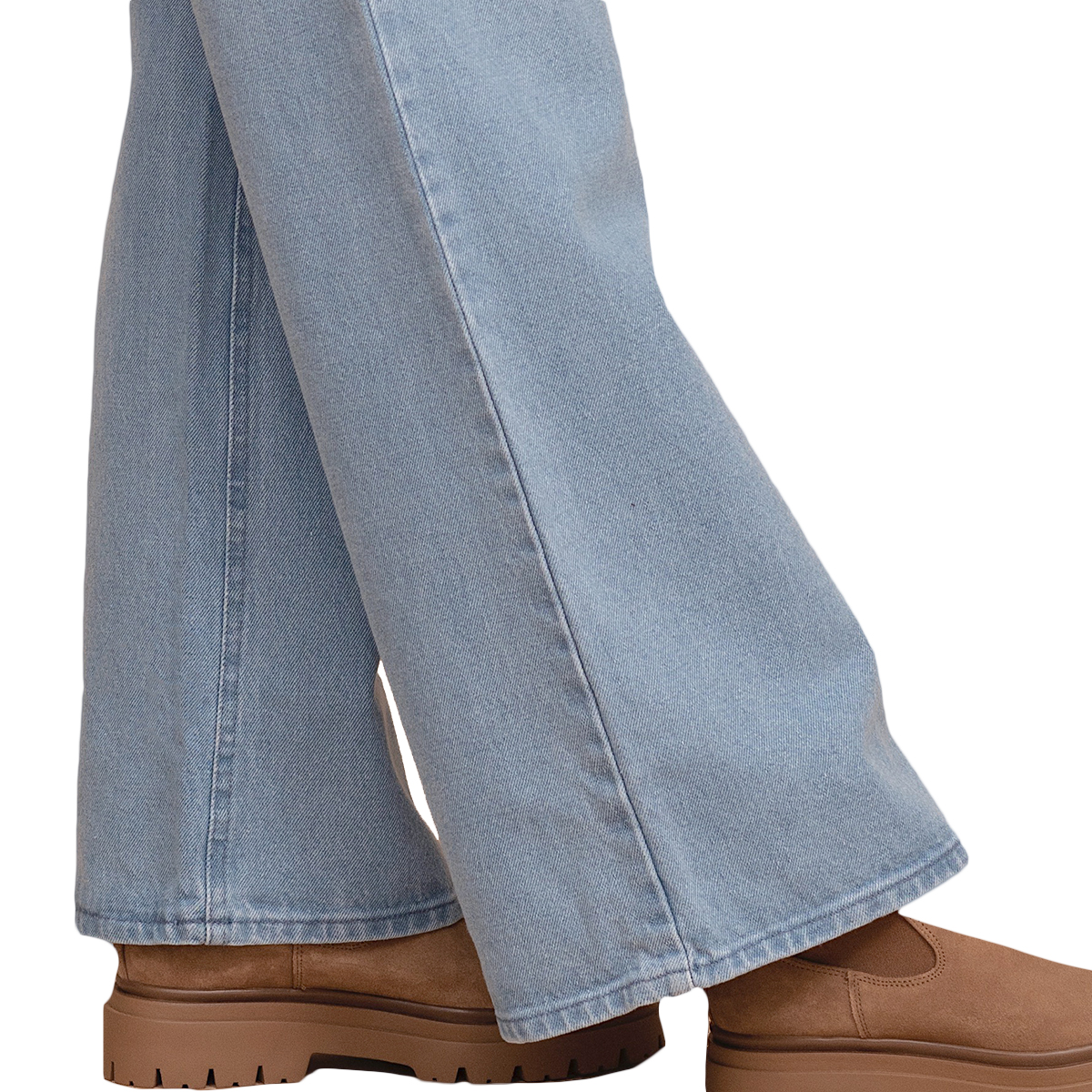 Foto 6 pulgar | Jeans de Mezclilla Wide Leg MCHK 6008 Blue Light Tiro Alto para Mujer