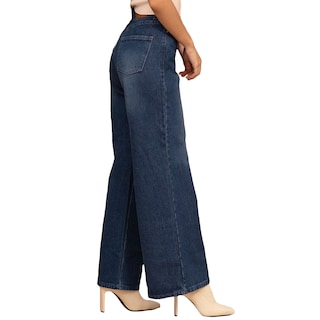 Foto 2 | Jeans de Mezclilla Wide Leg MCHK 6009 color Azul Oscuro Tiro Alto para Mujer