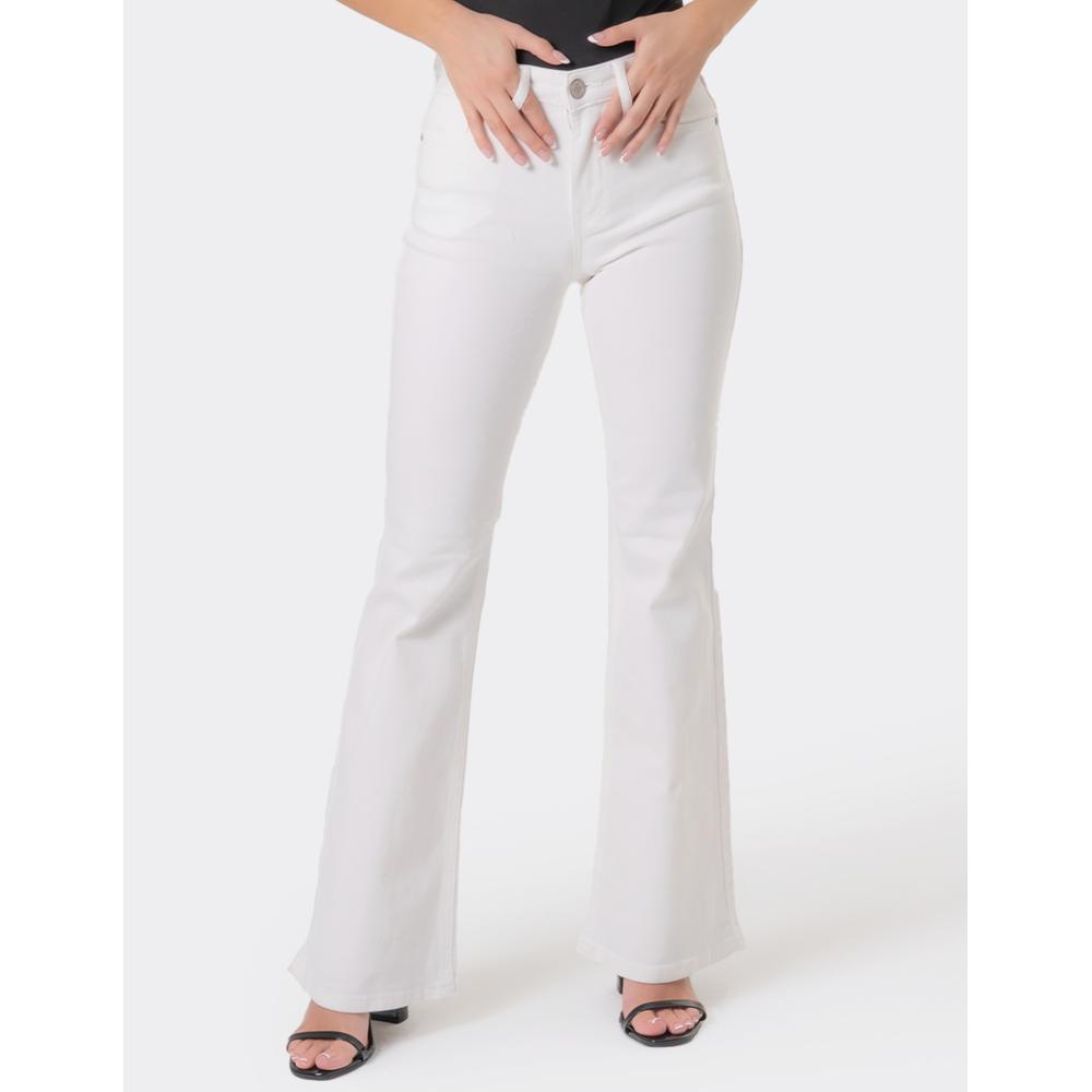 Jeans Roman Fashion Acampanado Balam Juvenil 6316 color Blanco