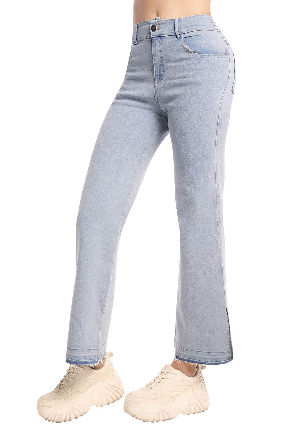 Foto 2 pulgar | Jeans Devendi color Azul Wide Leg Stretch