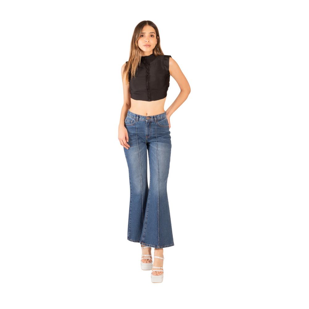 Foto 2 pulgar | Pantalón Acampanado Jeanswest 9416 Azul para Mujer
