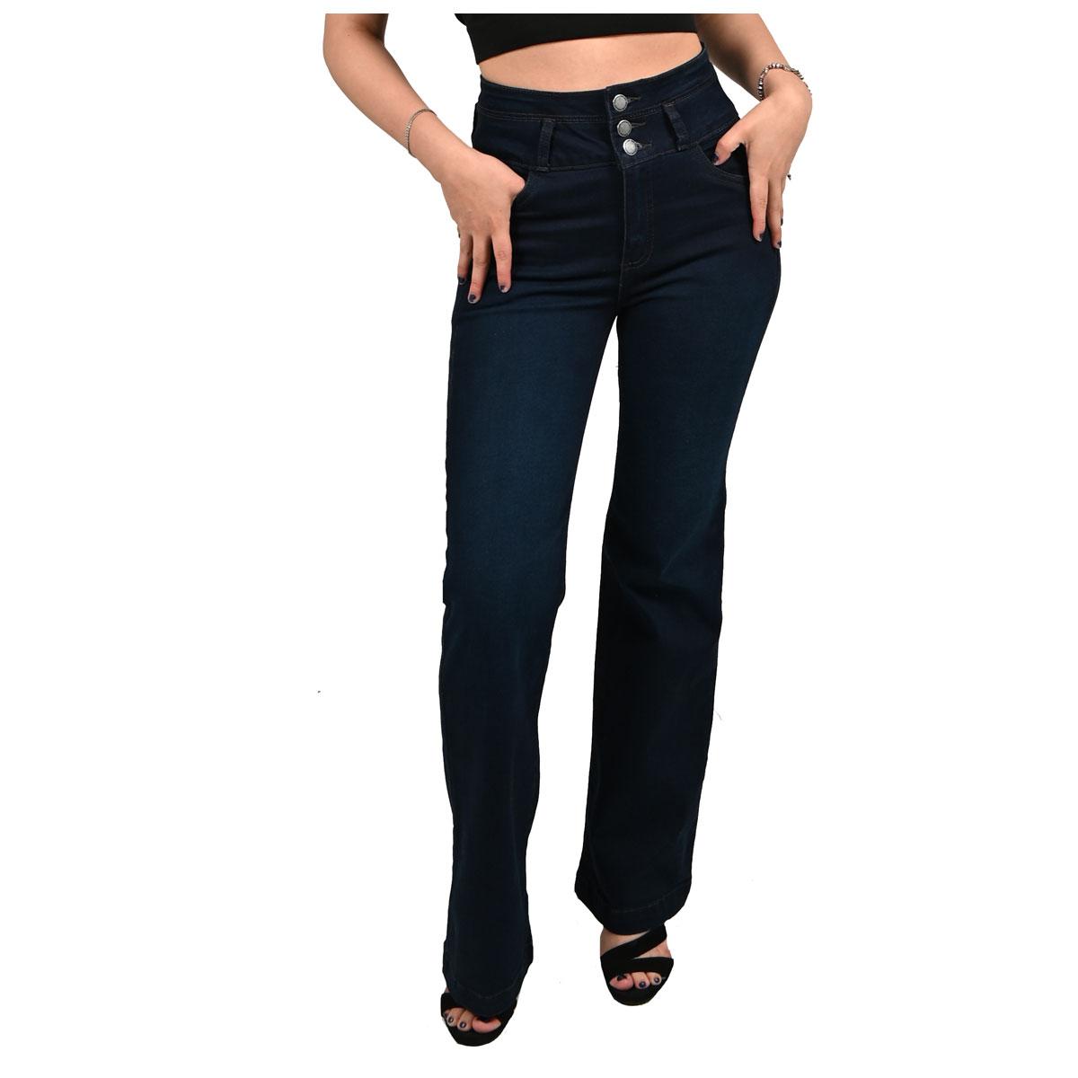 Foto 2 pulgar | Pantalón Britos Jeans Mujer Acampanado Azul 024639