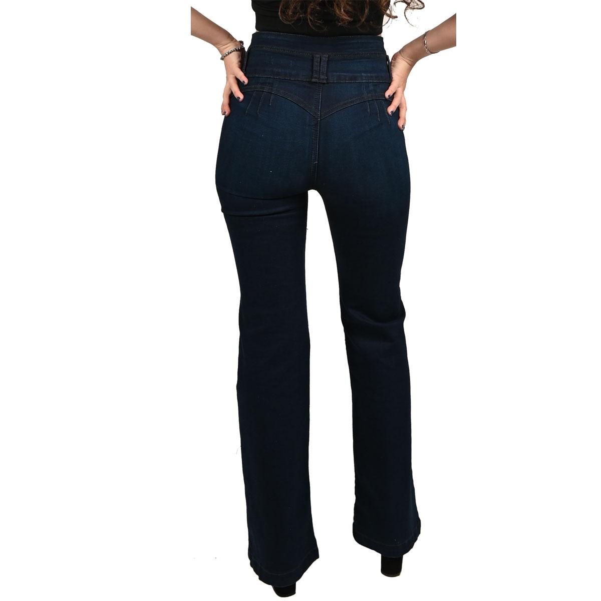 Foto 4 pulgar | Pantalón Britos Jeans Mujer Acampanado Azul 024639