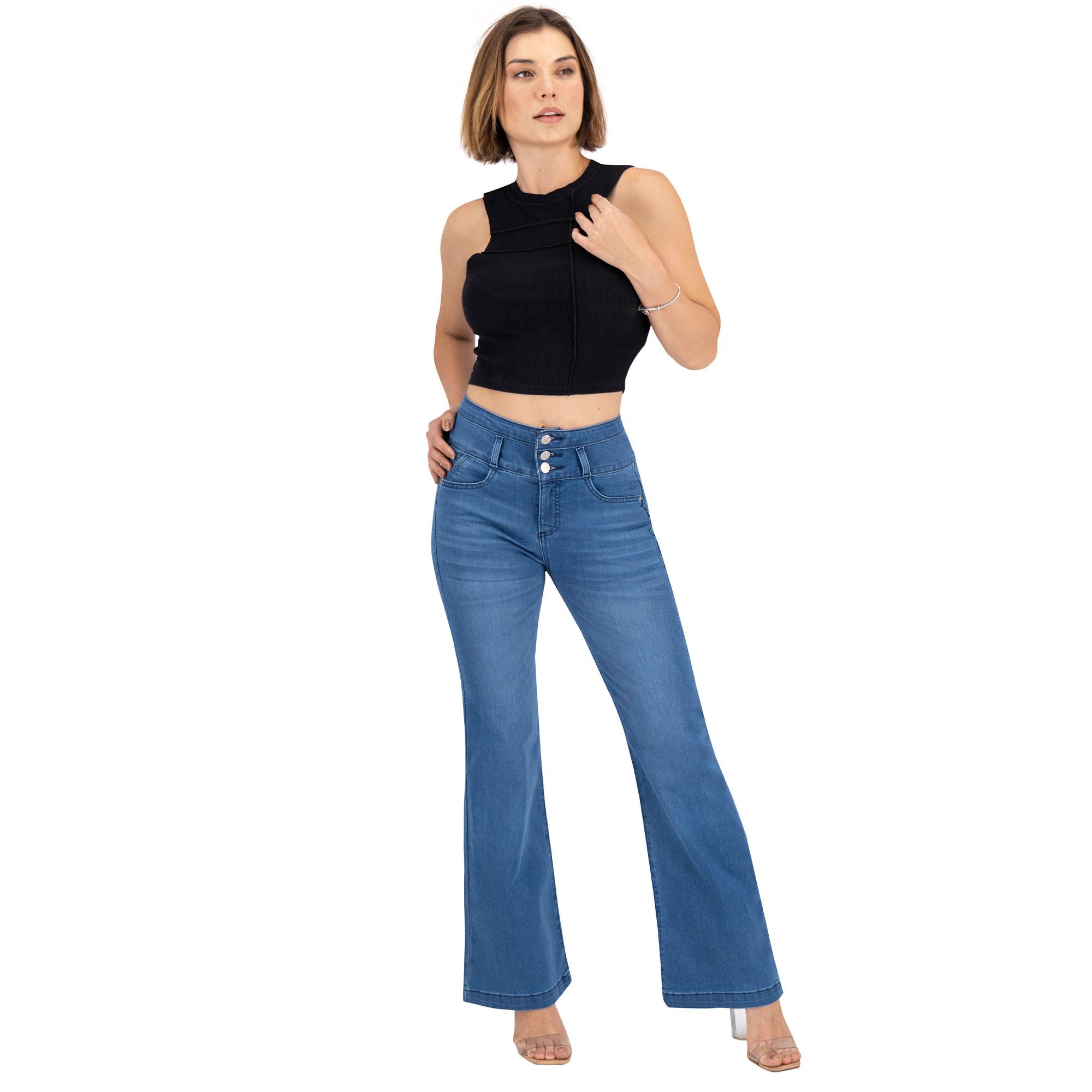 Foto 5 | Pantalón Acampanado Britos Jeans Mujer Azul Corazón 024618