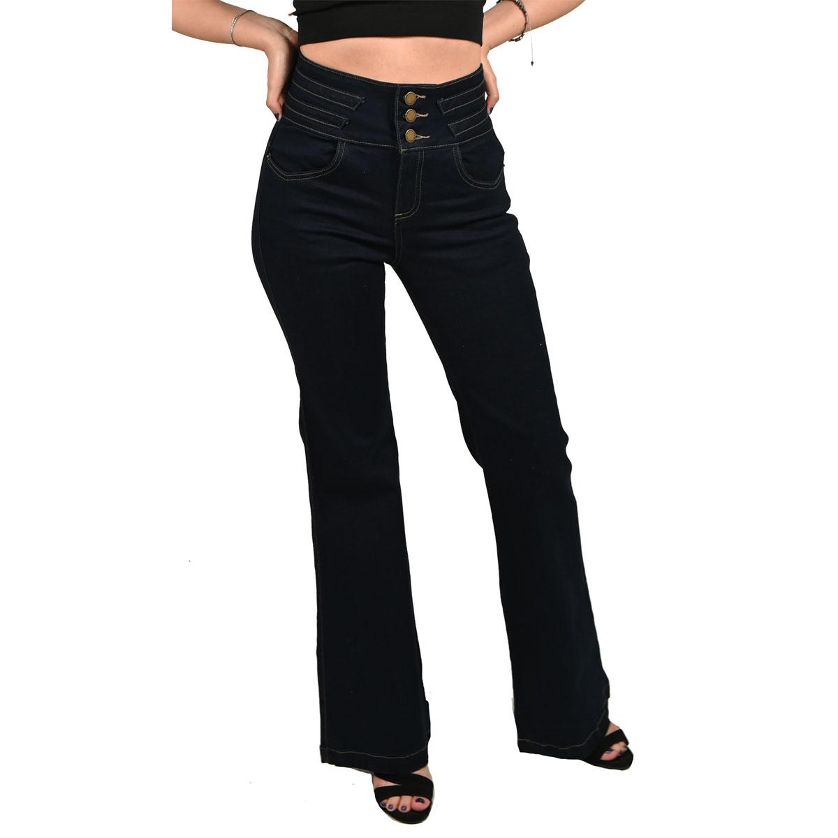 Pantalón Britos Jeans Mujer Acampanado Azul 024591