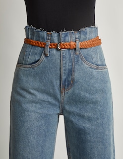 Foto 4 | Jeans Devendi Color Azul Wide Leg Cinturón