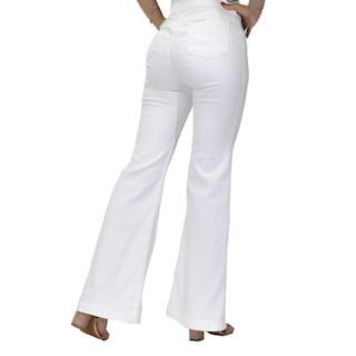 Foto 2 | Pantalón Britos Jeans Acampanado Blanco