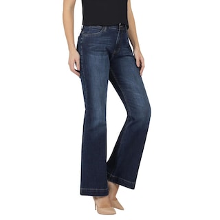 Foto 2 | Jeans Mujer Lee High Rise Flare 459 Azul