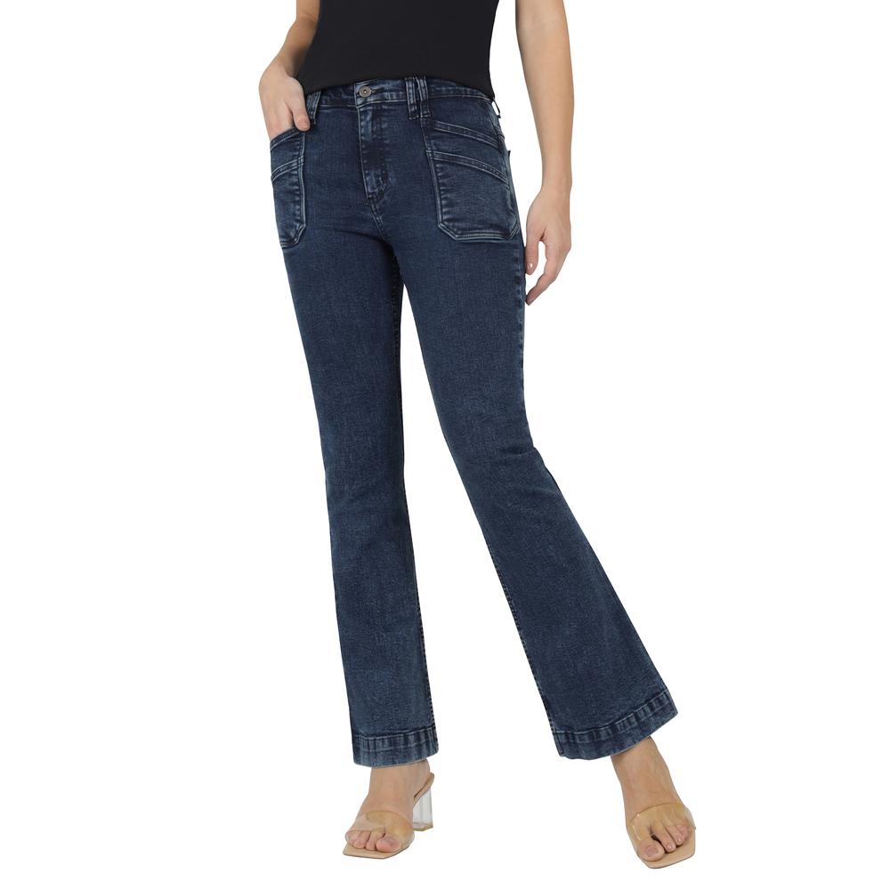 Foto 2 pulgar | Jeans Mujer Lee High Rise Flare 458 Azul Marino