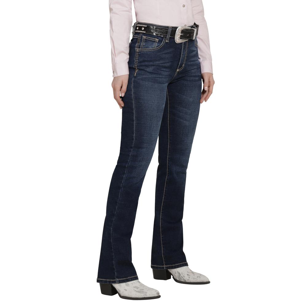 Foto 3 pulgar | Jeans Vaquero Wrangler Mujer Flare 218 Azul