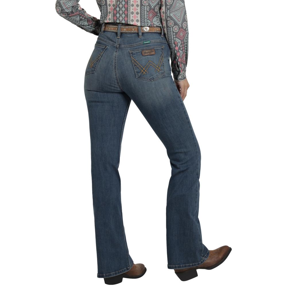Foto 4 pulgar | Jeans Vaquero Wrangler Mujer Flare 250 Azul