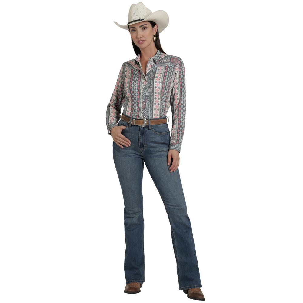 Foto 5 pulgar | Jeans Vaquero Wrangler Mujer Flare 250 Azul