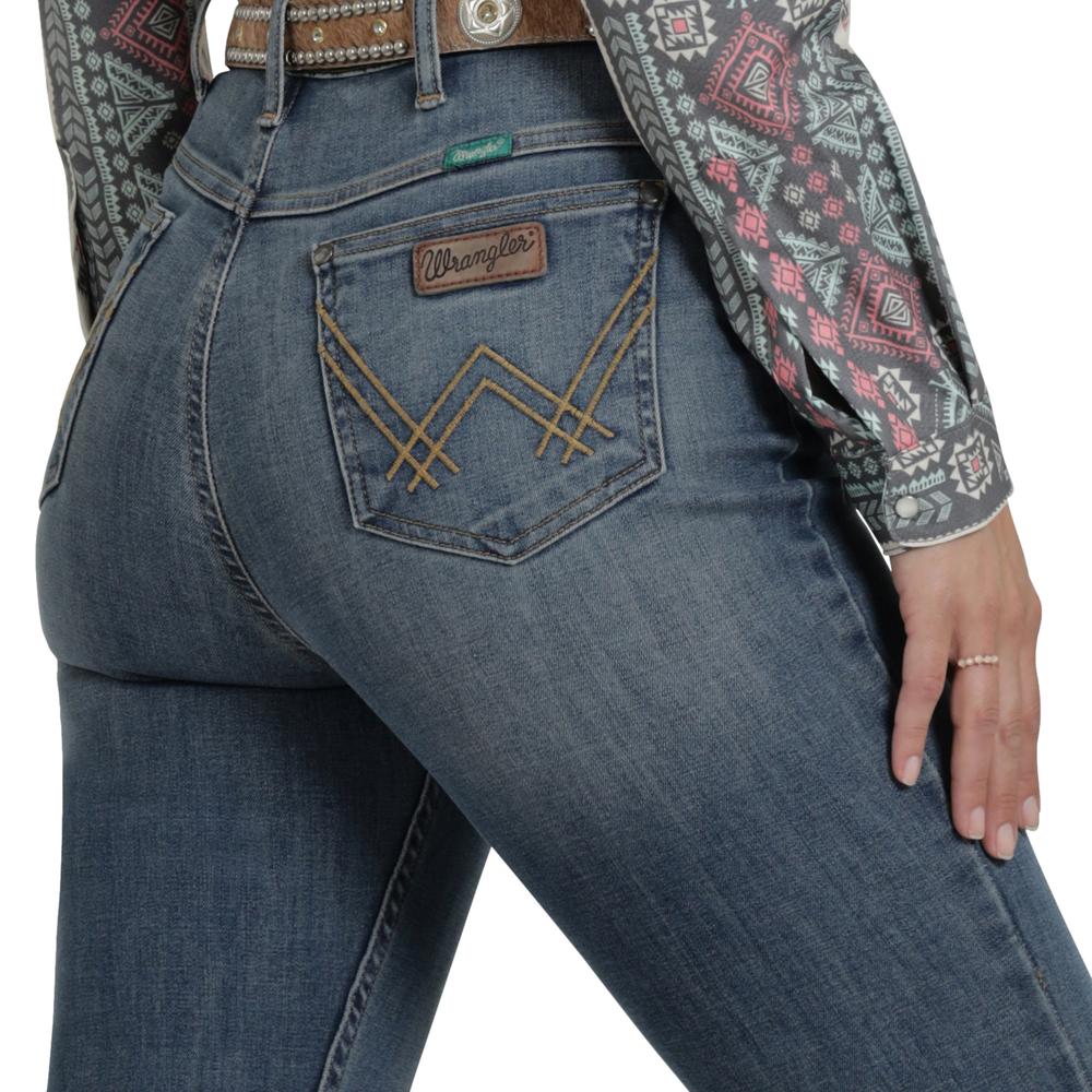 Foto 6 pulgar | Jeans Vaquero Wrangler Mujer Flare 250 Azul