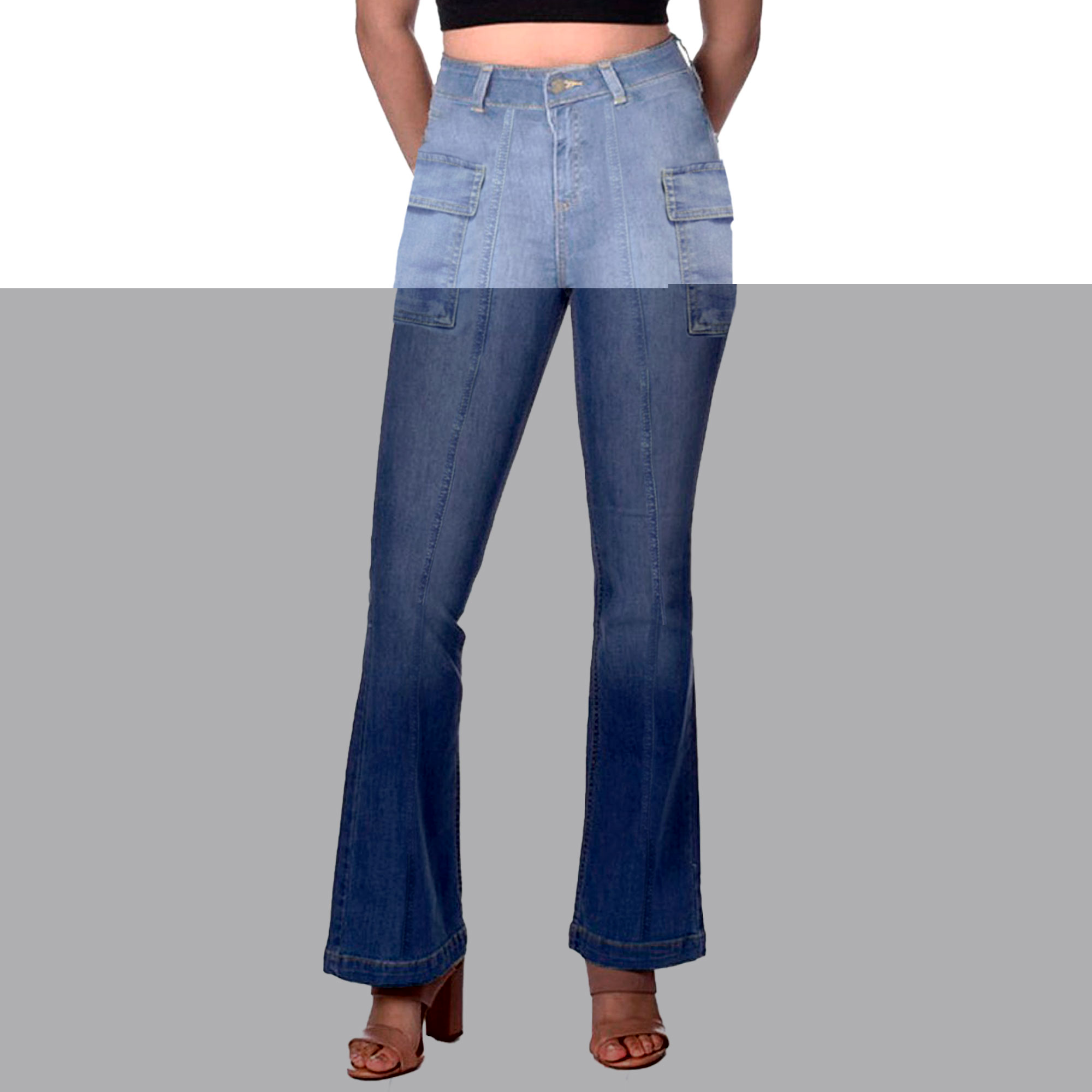 Foto 2 pulgar | Pantalón Acampanado Britos Jeans Mujer Mezclilla Azul 025622