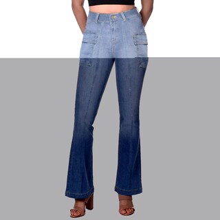 Foto 1 | Pantalón Acampanado Britos Jeans Mujer Mezclilla Azul 025622