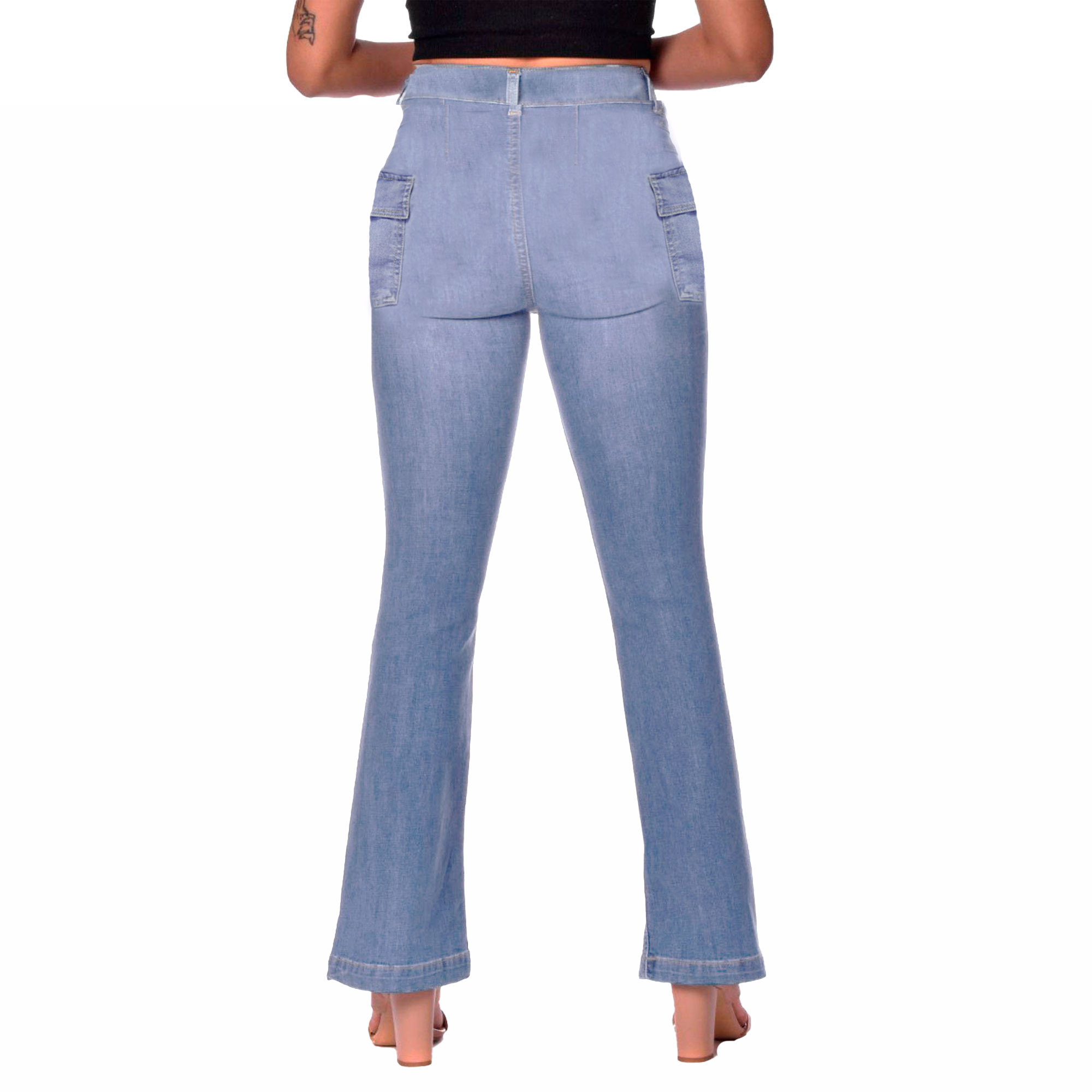 Foto 3 pulgar | Pantalón Acampanado Britos Jeans Mujer Mezclilla Azul 025622
