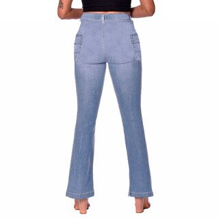 Foto 2 | Pantalón Acampanado Britos Jeans Mujer Mezclilla Azul 025622
