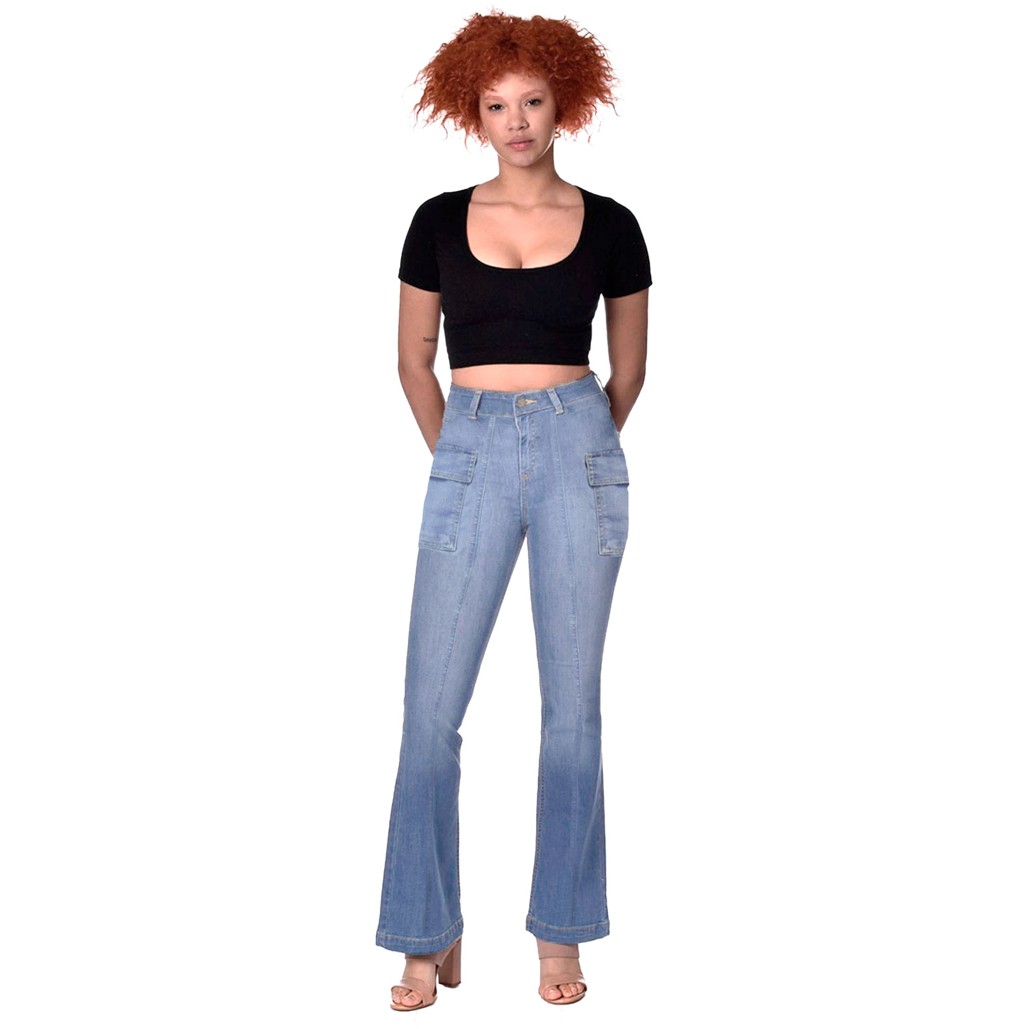 Foto 4 pulgar | Pantalón Acampanado Britos Jeans Mujer Mezclilla Azul 025622