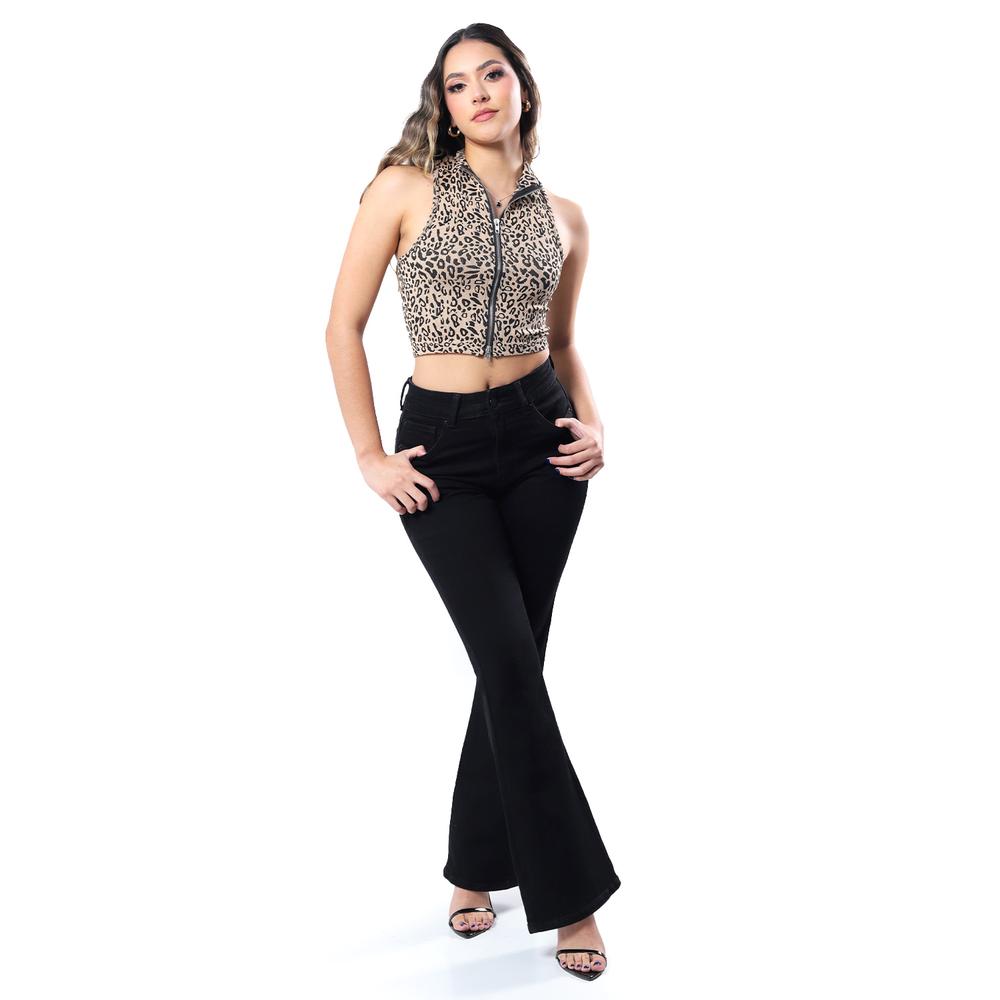 Foto 2 pulgar | Jeans Flare Con Strech Juvenil, 3745 (negro) Negro