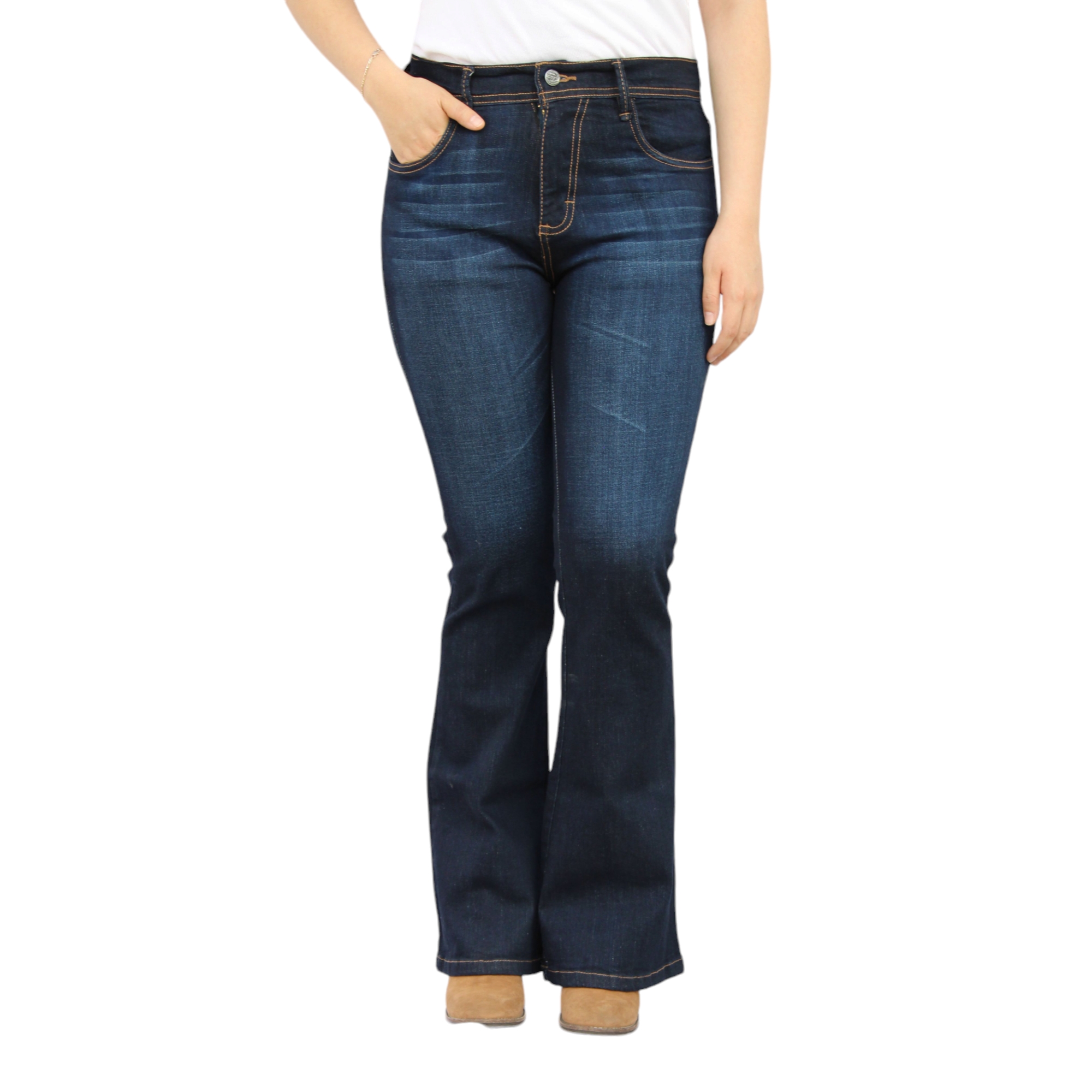 Foto 1 | Jeans Flare John Silver y Diseño para Mujer