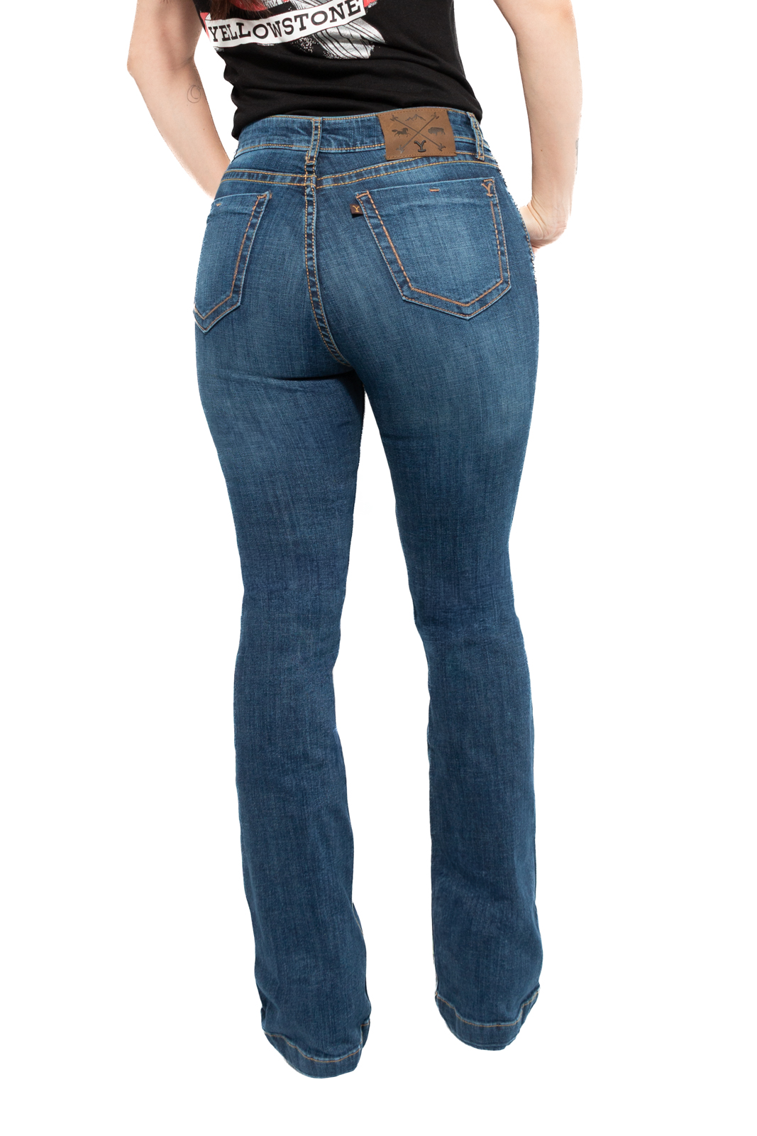 Foto 4 pulgar | Jeans Yellowstone Flare Dutton triplestoned